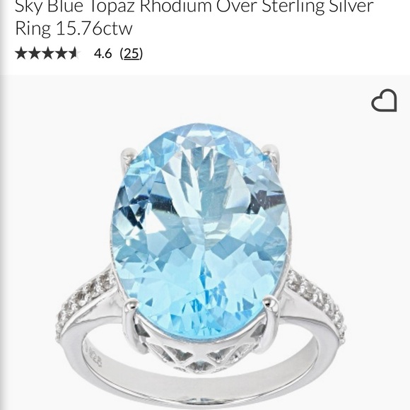 BlueTopaz/Silver Ring - Picture 3 of 7